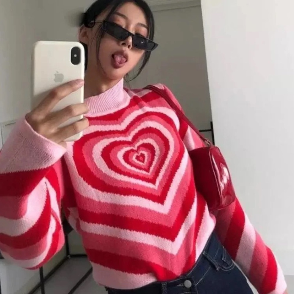 Amazon Heart Mockneck Sweater